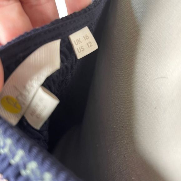 Boden Women's Navy Blue Smocked Jersey Midi Square Neck Dress Size … - Picture 7 of 9